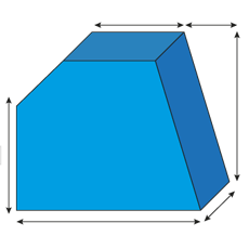 5 sided trapezoid foam