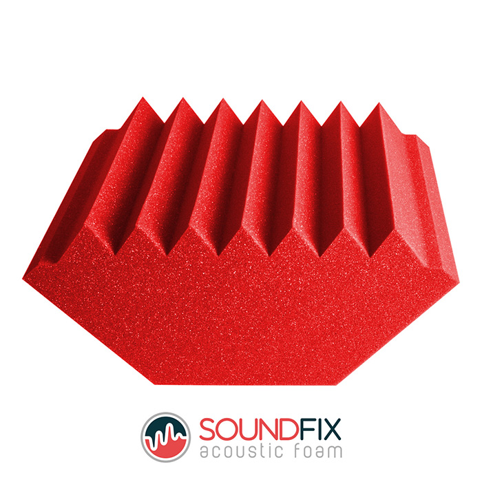 red acoustic foam bass trap