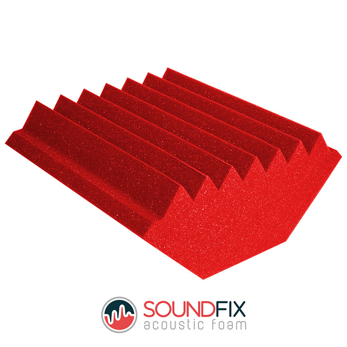 red acoustic treatment bass trap