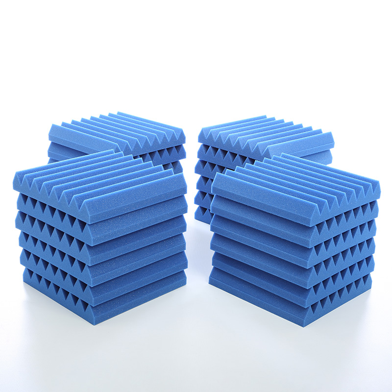 Blue Soundproof Foam Tiles Wedge