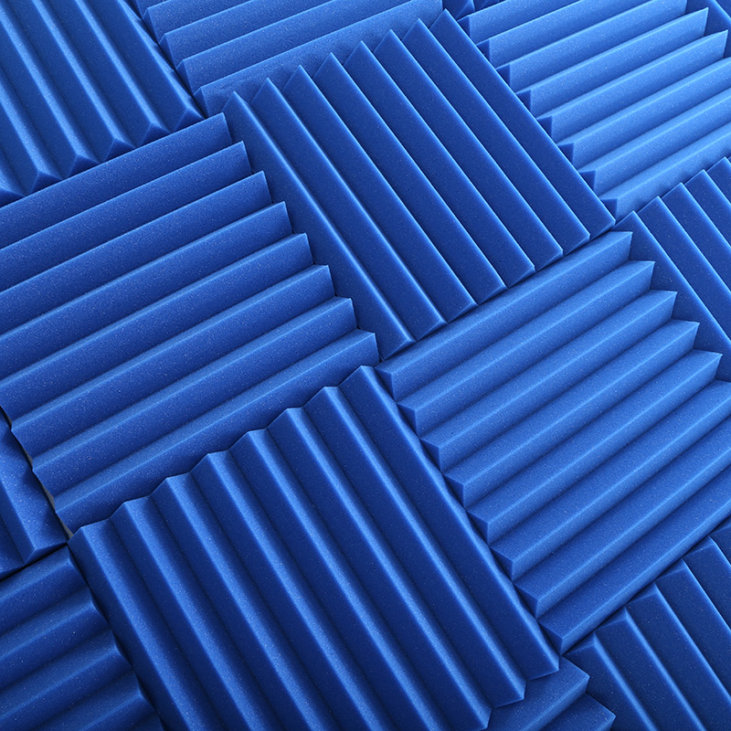 Acoustic Wall Tiles Blue Wedge Close